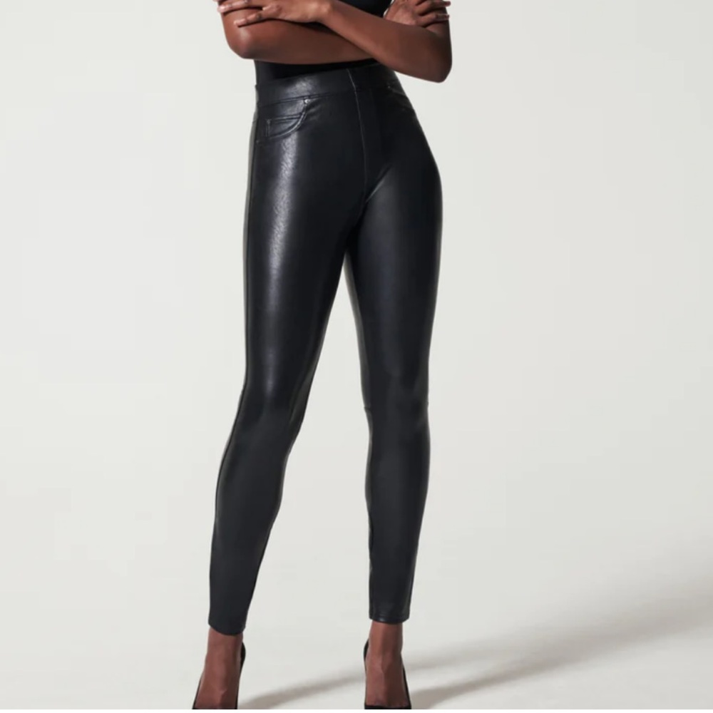 Spanx leather-like skinny pant